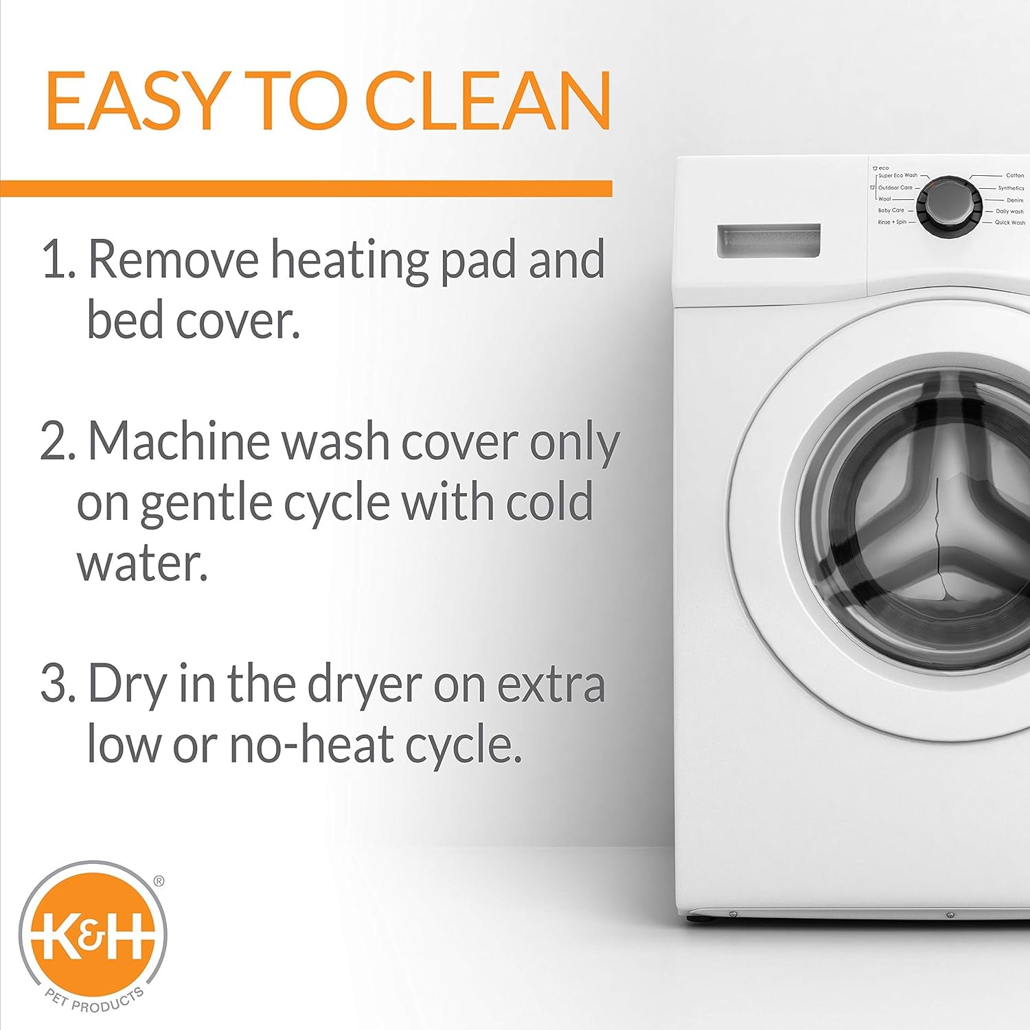 Bolster Heated Cat Bed for Indoor Cats, Thermo-Kitty Fashion Splash Orthopedic Foam Heated Pet Bed for Cats or Dogs, Waterproof Pet Heater, Safety Listed Small 18In round Blue